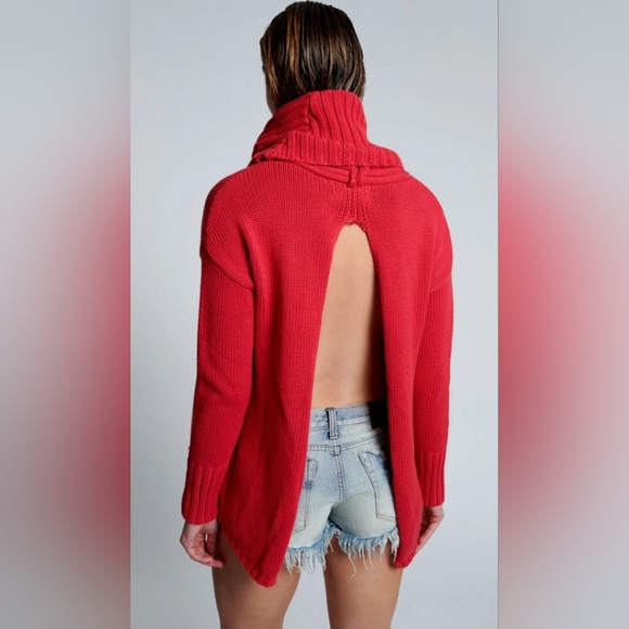 ONE TEASPOON CRIMSON THICK PURE ROLL SWEATER - Picture 4 of 6